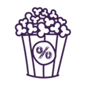 Popcorn box icon on a transparent background