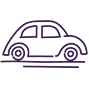 Car icon in purple