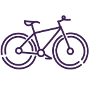 Purple bike with white background - Witherslack Group Cycle to Work Scheme