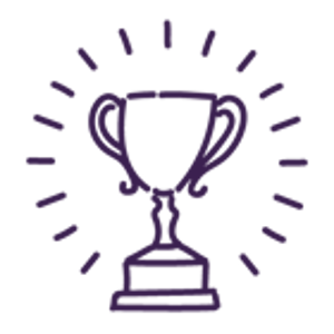 Trophy icon in purple