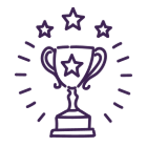 Trophy icon in purple