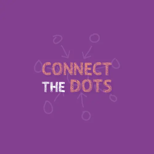 'Connect the dots' with purple background