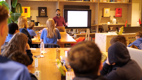 Our Futures team giving a presentation to our Witherslack Group pupils
